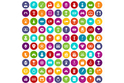 100 premium icons set color