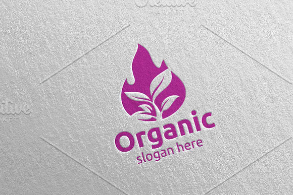 Fire Natural and Organic Logo 5 in Logo Templates - product preview 1