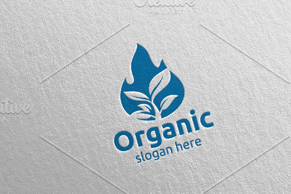 Fire Natural and Organic Logo 5 in Logo Templates - product preview 3