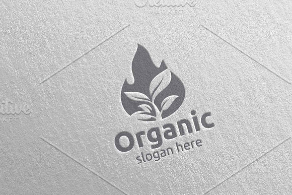 Fire Natural and Organic Logo 5 in Logo Templates - product preview 4