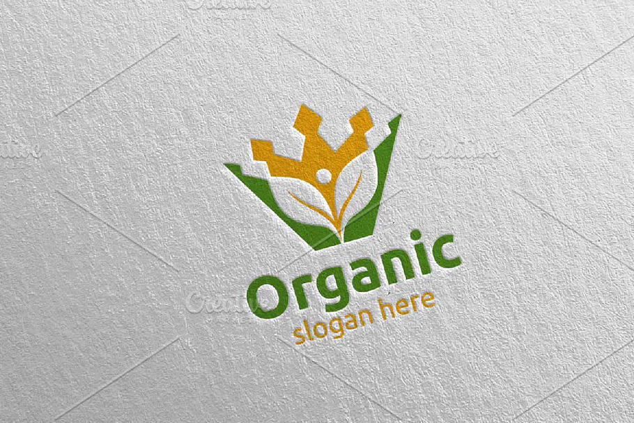 King Natural and Organic Logo 9 in Logo Templates - product preview 8
