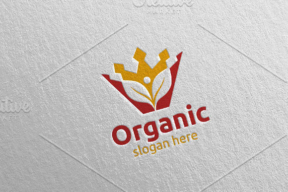 King Natural and Organic Logo 9 in Logo Templates - product preview 3