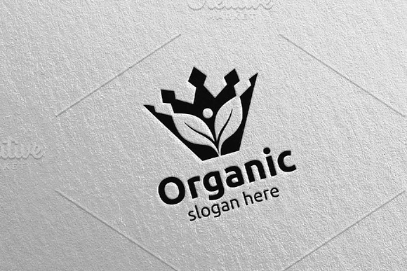 King Natural and Organic Logo 9 in Logo Templates - product preview 4