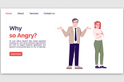 Why so angry landing page template