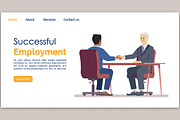 Successful employment landing page