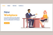 New workplace landing page template