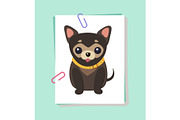 Chihuahua Dog Picture Poster Vector