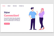 New connection landing page
