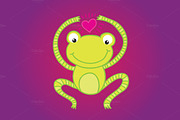 Cute frog seamless patterns