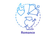 Romance literature blue concept icon