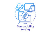 Compatibility testing concept icon