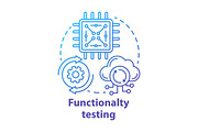 Functionality testing concept icon