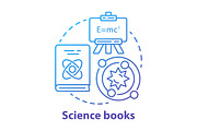 Science books blue concept icon