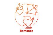 Romance literature red concept icon