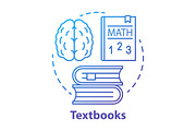 Textbooks blue concept icon