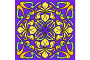 Art Nouveau ceramic tile pattern