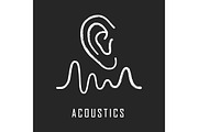Acoustics chalk icon