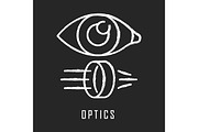 Optics chalk icon