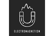 Electromagnetism chalk icon
