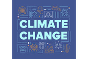 Climate changes word concepts banner