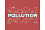 Pollution word concepts banner