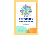 Emergency management poster template
