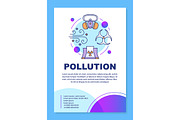 Air pollution poster template layout