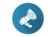 Mouthpiece blue flat design icon