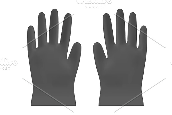 Disposable black nitrile gloves
