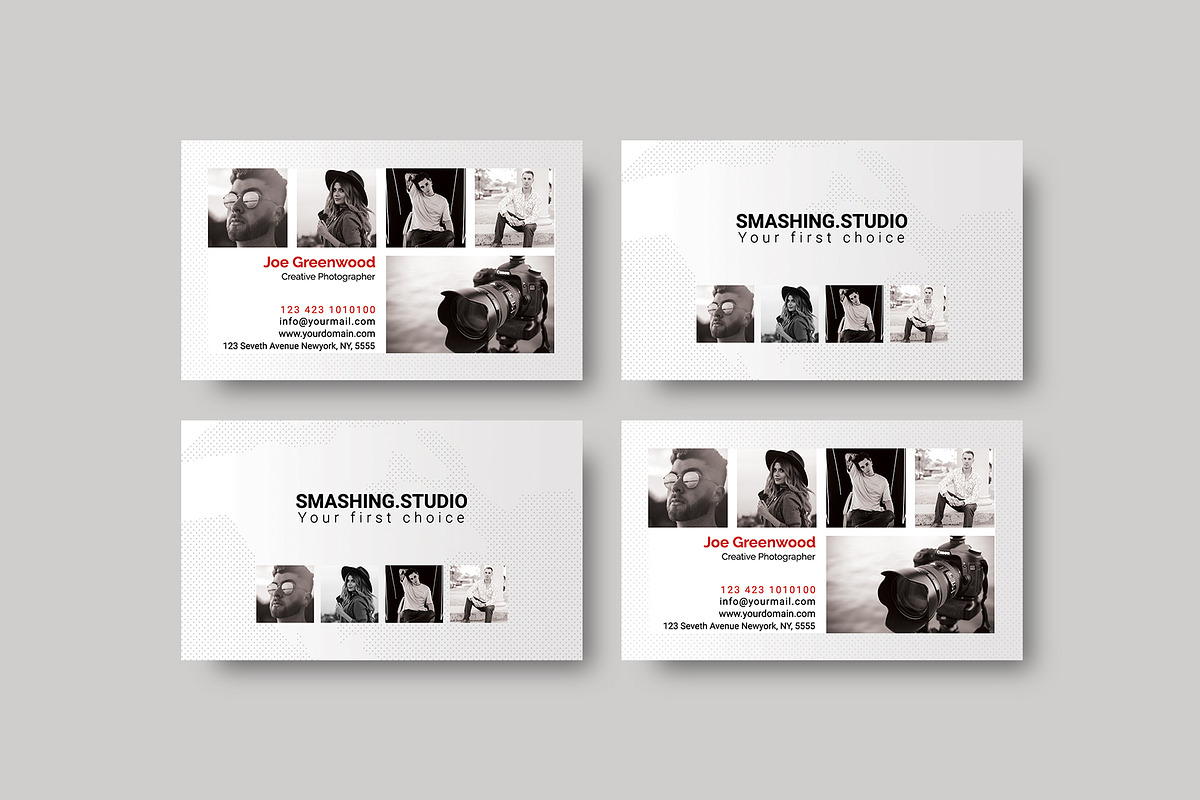 Photography Business Card Template in Business Card Templates - product preview 8