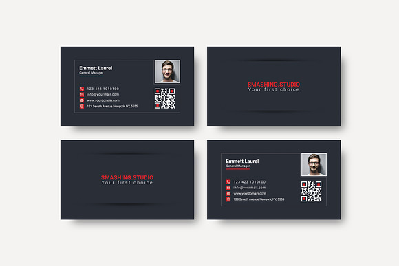 Photography Business Card Template in Business Card Templates - product preview 1
