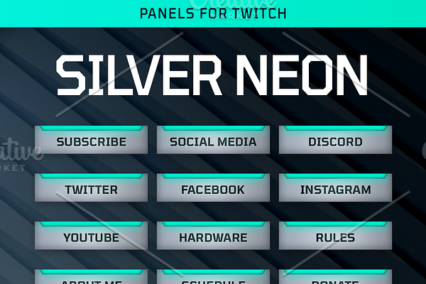 Silver Neon - Twitch Panels