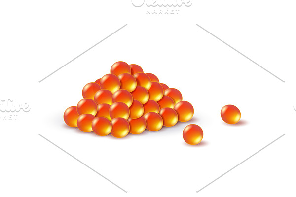 A red caviar realistic vector