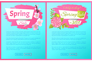 Spring Sale Advertisement Labels