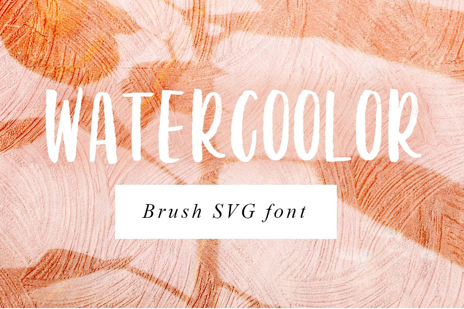Watercoolor - SVG Brush CAPS Font in Script Fonts - product preview 8