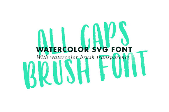 Watercoolor - SVG Brush CAPS Font in Script Fonts - product preview 1