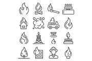 Fere Flames and Firefighting Icons