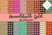 Gold Glitter Houndstooth