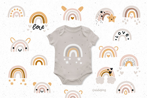 Baby dinosaur clipart & patterns in Illustrations - product preview 3