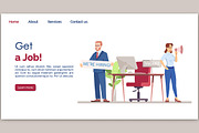 Get a job landing page template