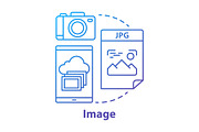 Image blue concept icon