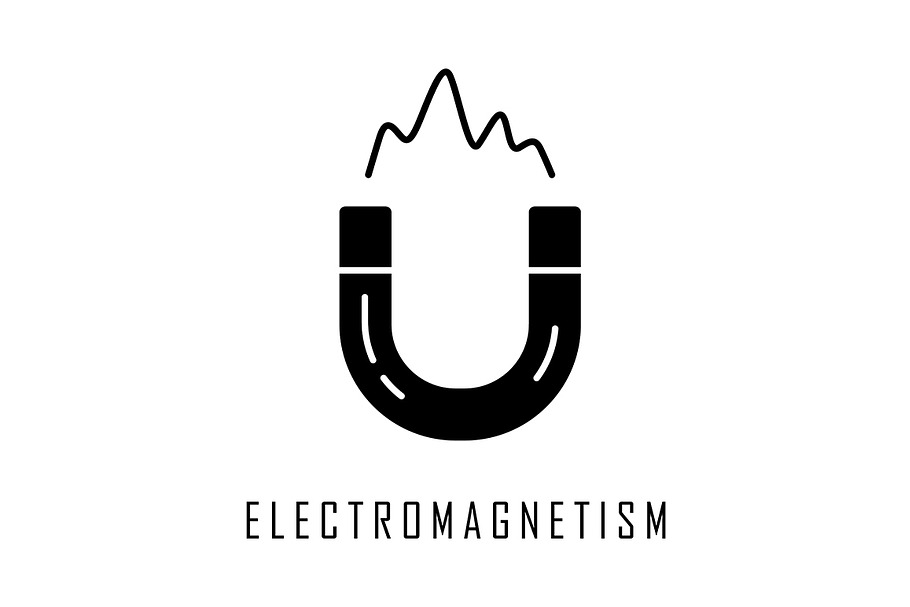 Electromagnetism glyph icon