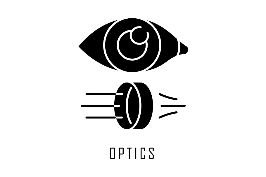 Optics glyph icon