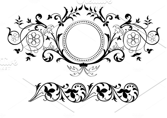 Hand Drawn Embellishment Vector Set in Illustrations - product preview 1