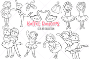 Ballet Dancers Digital Stamps
