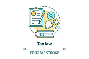 Tax law concept icon