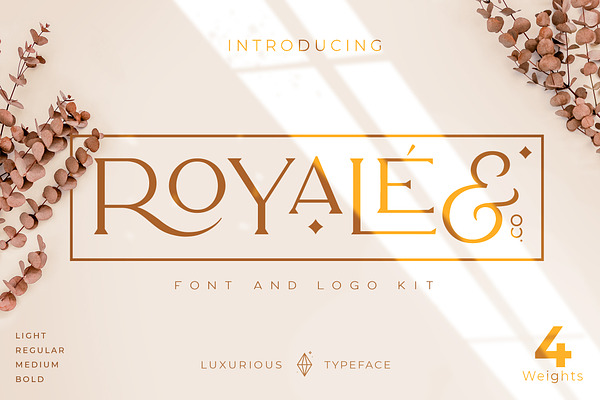 Royale Luxurious Typeface + LOGOS