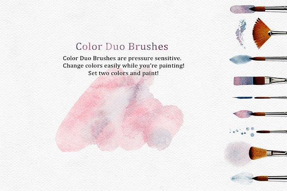 Procreate Watercolor Brushes Kit in Add-Ons - product preview 3