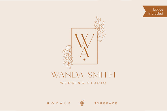 Royale Luxurious Typeface + LOGOS in Serif Fonts - product preview 8