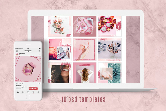 Instagram pack.Women's only. in Instagram Templates - product preview 2